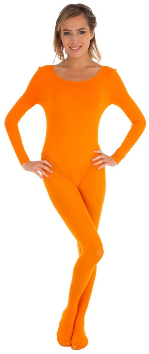 "Fluo oranje pak voor volwassen - Verkleedattribuut - Small"