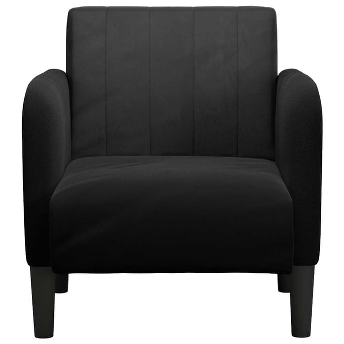 vidaXL - Fauteuil - met - armleuningen - 54 - cm - fluweel - zwart