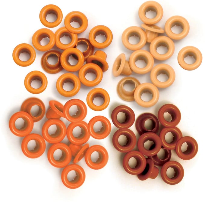 60 orange eyelets - We R