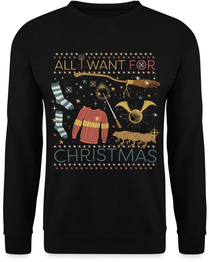 Harry Potter All I Want For Christmas Kerstmis Sweater Heren