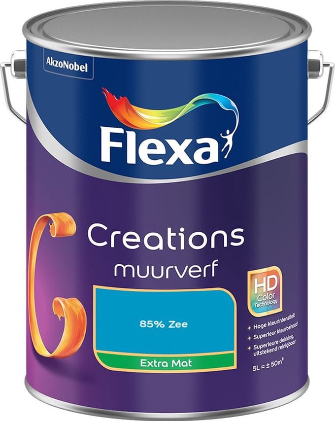 Flexa - Creations Muurverf Extra Mat - 85% Zee - Mengverf - 5 L