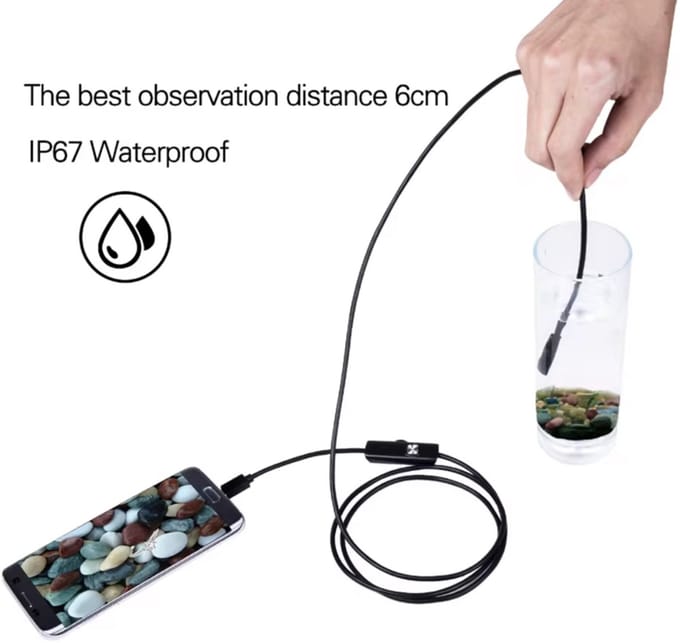 Endoscoop Camera 1M – USB-C - Flexibele Kabel (Soft) – 5.5mm Inspectiecamera – 6 LED Verlichting – IP67 Waterdicht – Voor Android OTG