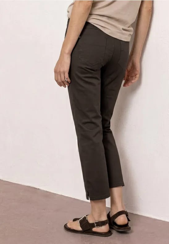 3/4 broek met flared pijpen in casual pasvorm