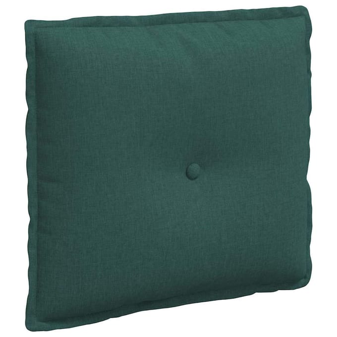 vidaXL - Rugkussen - Donkergroen - 50 - x - 45 - x - 19 - cm - Stof