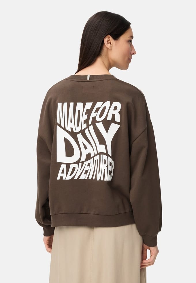 camel active Sweatshirt met print op de achterkant - Maat - Bruinwomenswear-XXS
