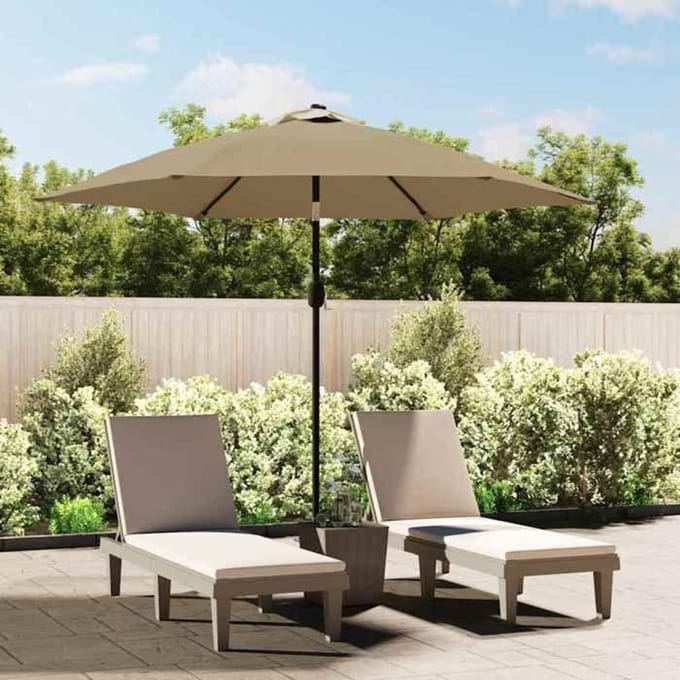 Maison Exclusive - Tissu de remplacement pour parasol d'extérieur Taupe 300 cm