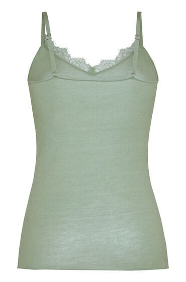 Hunkemöller super soft Lace V-Neck cami with Cashmere Groen