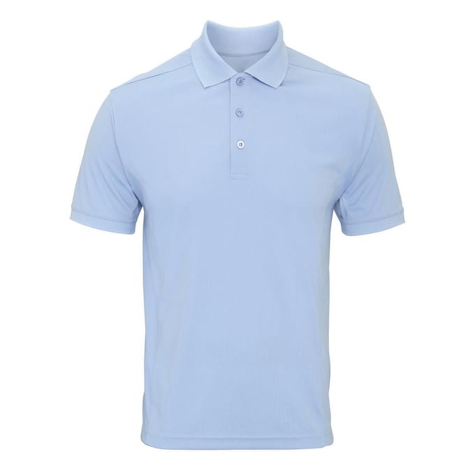 Premier Heren Coolchecker Poloshirt (Lichtblauw)