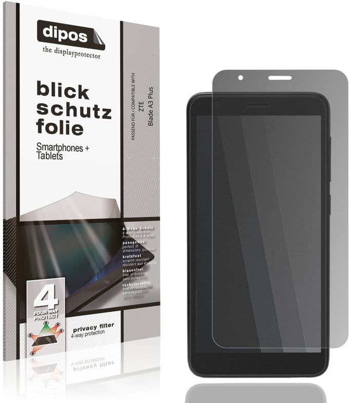 dipos – Matte Privacy Screenprotector geschikt voor ZTE Blade A3 Plus | Anti-Spy Beschermfolie