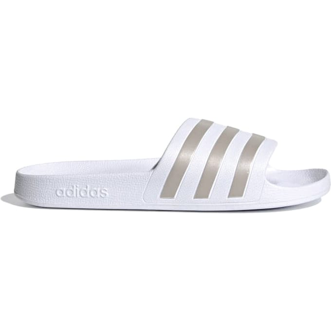 Adidas adilette Slippers en Sandalen Dames - Wit - Maat 36 2/3 - Mesh/Synthetisch
