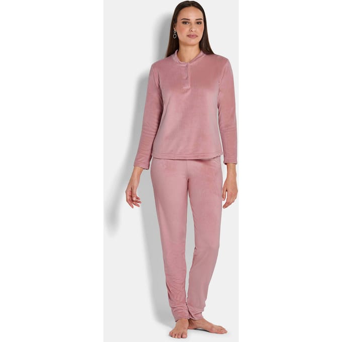 Huispak van zachte fleece - rosé - Gr. 38 van Goldner Fashion
