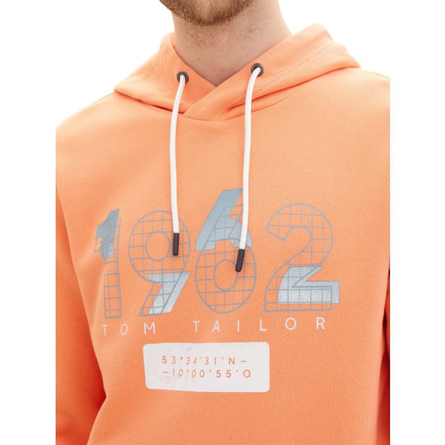 Tom Tailor - Hoodie - Mannen - L - Oranje - Katoen - 1040918