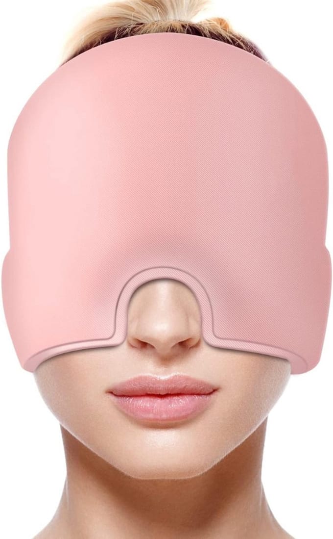 ApexArte® Migraine Masker - Hoofdpijn Muts - Directe Verlichting - Roze