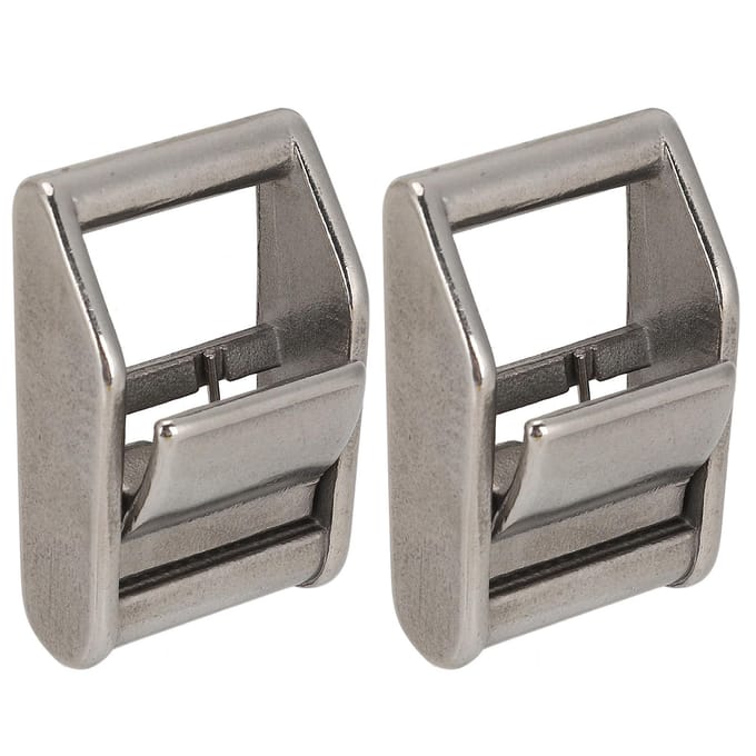 2 Stuks Cam Gespen 316 Roestvrij Staal Heavy Duty Druk Vastbinden Webbing Sjorren Lading 27mm gray