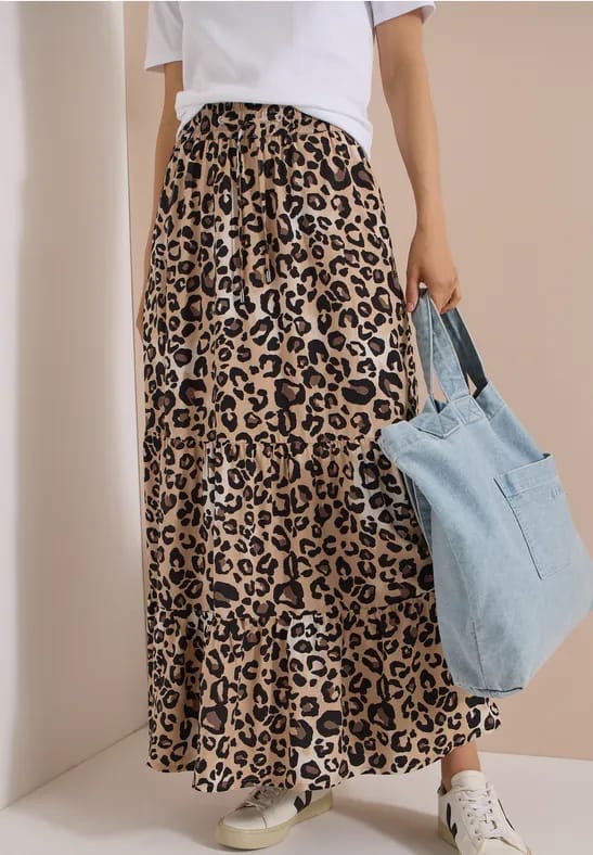 Maxirok met volants en leoprint