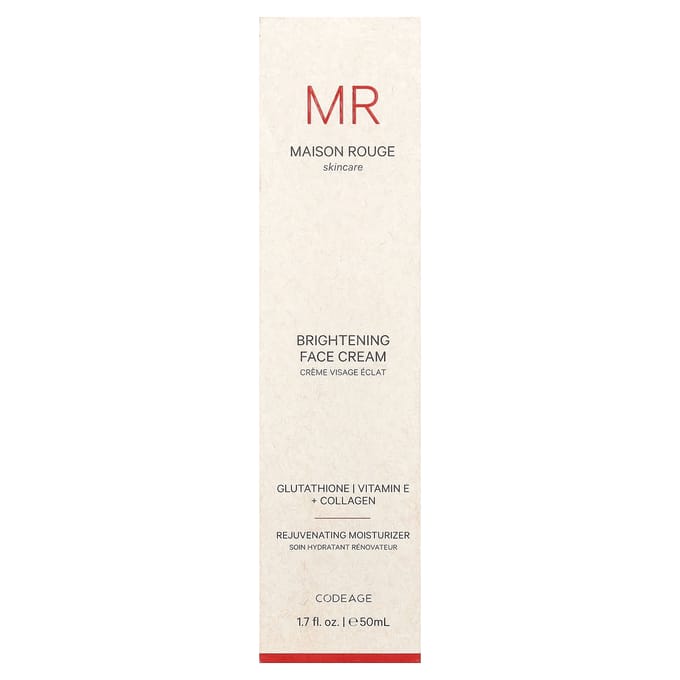 Codeage, Maison Rouge Huidverzorging, Verhelderende Gezichtscrème, 50ml (1,7 fl oz) beige