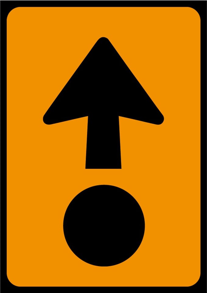 Route gevaarlijke stoffen bord - kunststof 148 x 210 mm