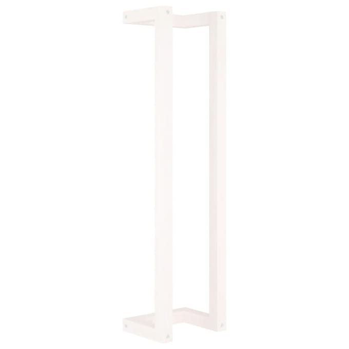 vidaXL - Handdoekenrek - 23x18x90 - cm - massief - grenenhout - wit