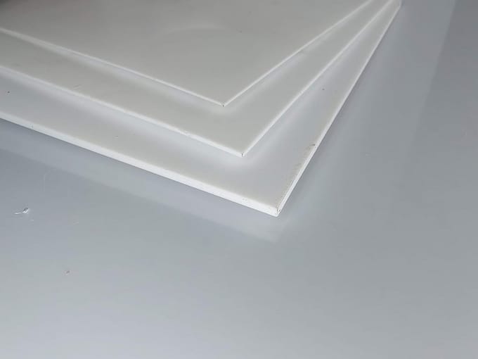 PTFE Plaat Wit 1200x600x1mm Hoge Temperatuur en Chemisch Resistent