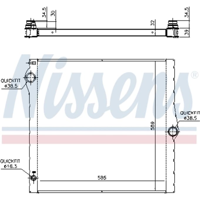 Radiator, motorkoeling NISSENS 60825