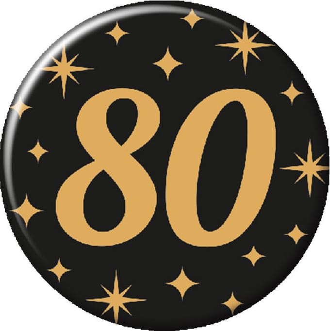 Paperdreams - Button Classy Party - 80 jaar