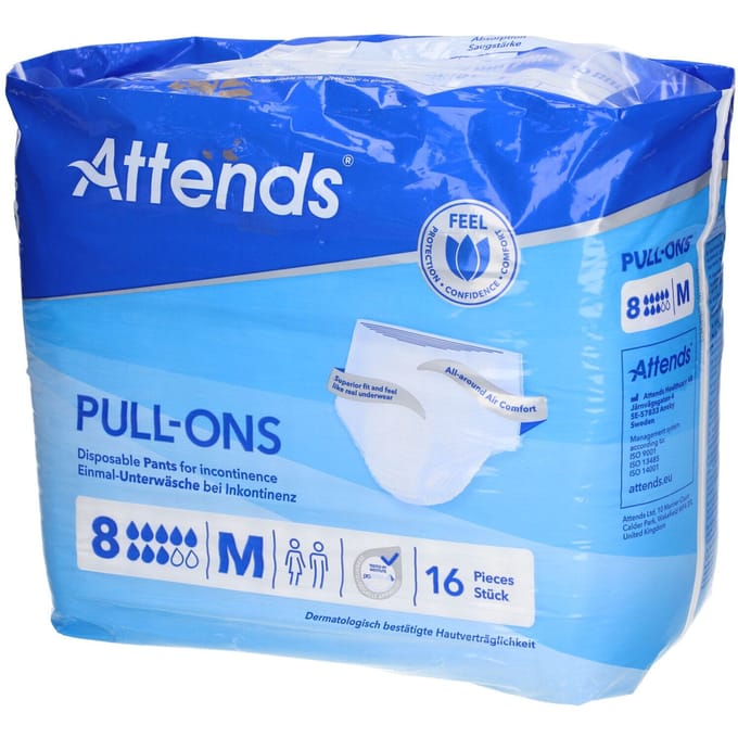 Attends Pull-Ons Super 8M - 16 st - incontinentiebroekjes