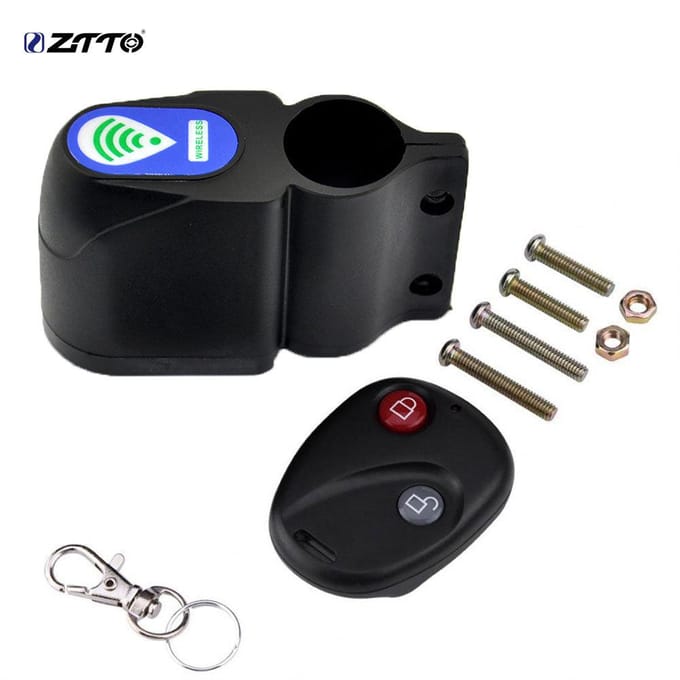 ZTTO vélo vélo antivol alarme de sécurité verrouillage alerte sonore avec télécommande black