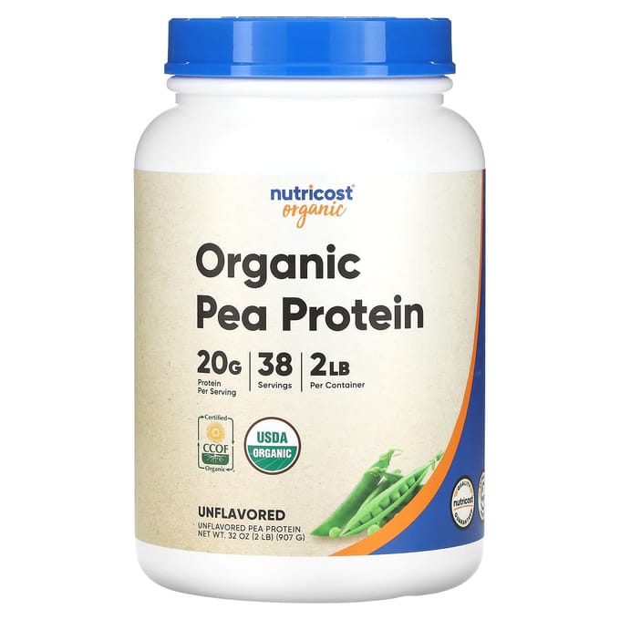 Nutricost, Protéine de Pois Bio, Sans Arôme, 2 lb (907 g)