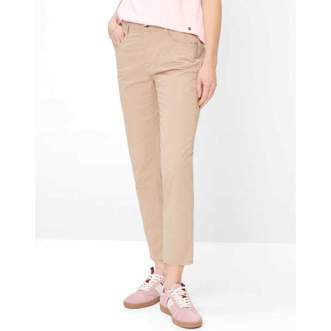 Brax Dames Broek  Style CAROLA S sand, beige, maat 46