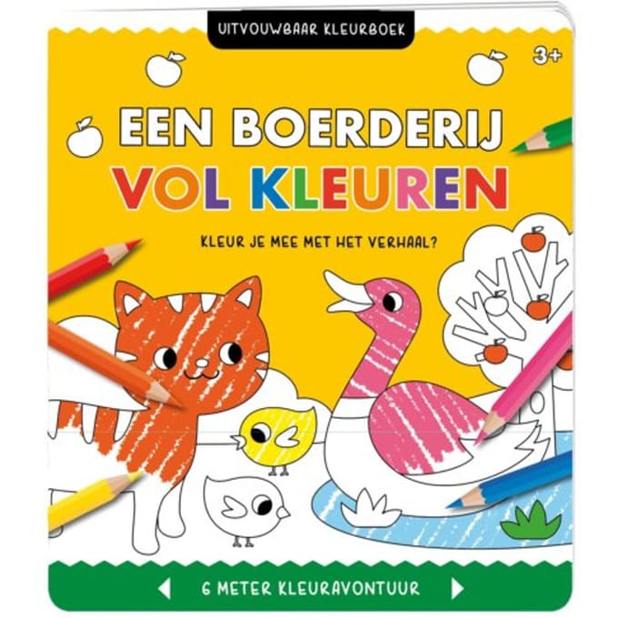 Uitvouwbaar Kleurboek - Een Boerderij Vol Kleuren - Interstat