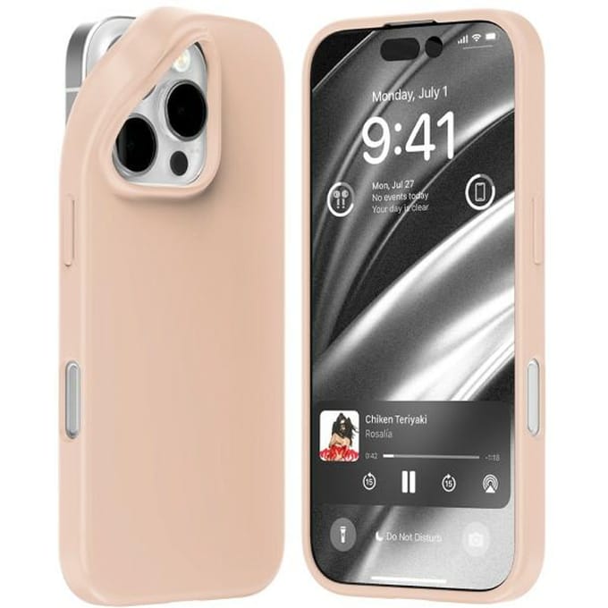 Mercury iPhone 16 Pro Serie - Rood en Zand Kleur - Beschermende Case - Perfecte Pasvorm