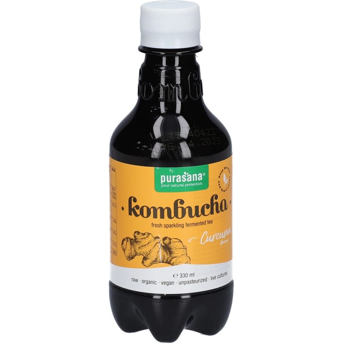 Purasana® Kombucha Curcuma Flavour Drink Bio 330 Vloeistof