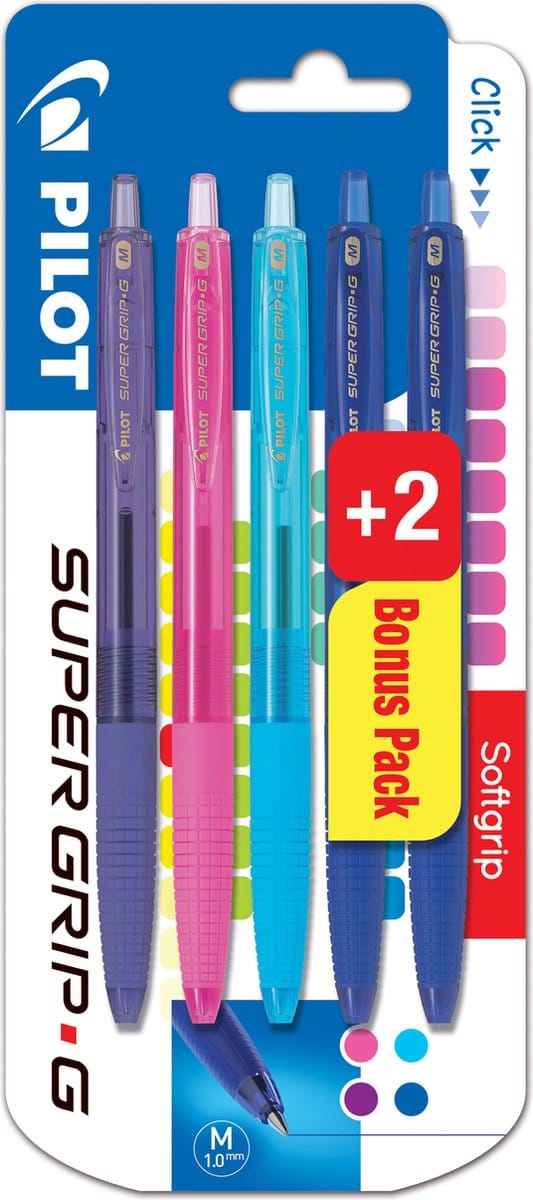 Pilot - Super Grip Blister 3 + 2 gratis