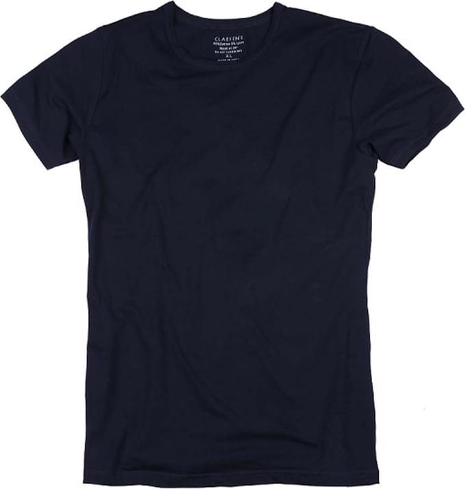 Claesen's® - T-Shirt Navy Cotton/Lycra 2-PackCL 1021-Navy-L