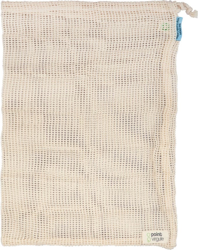 Point-Virgule herbruikbaar groente- en fruitzakje - Beige - Opvouwbaar