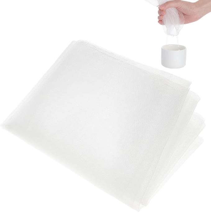 Dailygoods- Gaasfilterdoek 40 x 400 cm - 30 Mesh - Nylon Filterdoek - Slijtvast - Drukbestendig - 0,4 mm Dik