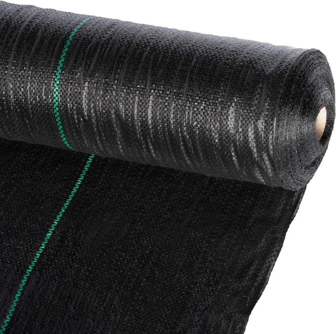 Woven Weed Fabric - Ground Cloth Weed Foil - Garden Weed Control - Air and Water Permeable