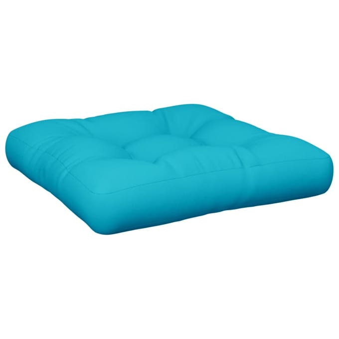 vidaXL - Palletkussen - 60x60x12 - cm - stof - turquoise