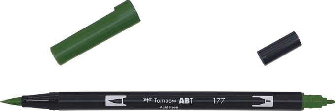 Tombow Brush pen - ABT 177 - Dual Brushpen - Dark jade - Groen