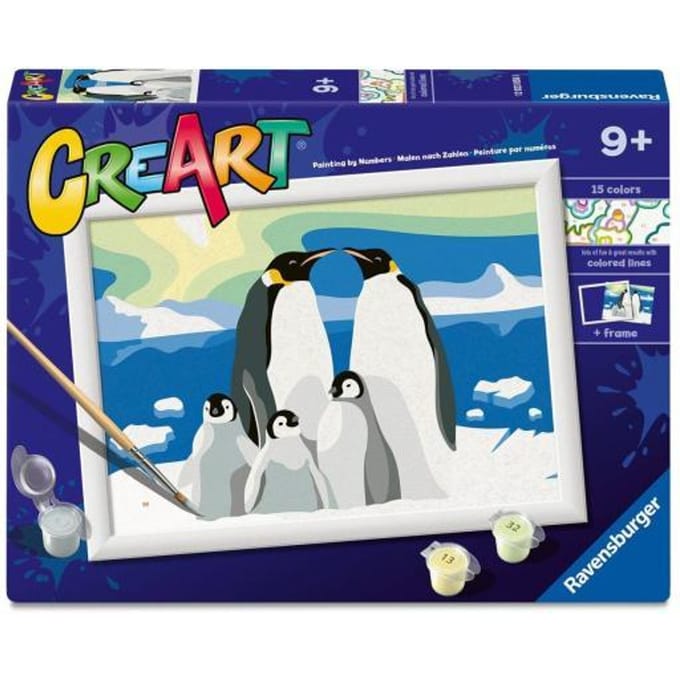 Ravensburger CreArt Paint by Numbers - Penguin Family
