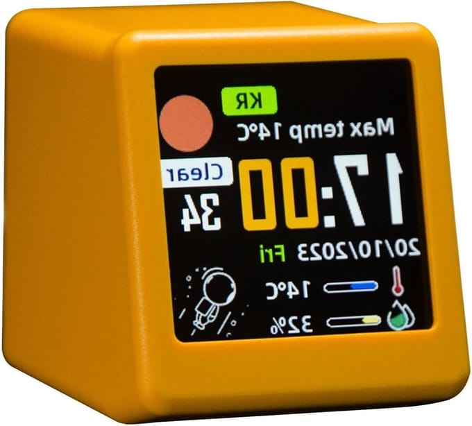Digitale Weerklok - Weerstation Bureau - Dagelijkse Planning - Real-time Voorspelling - 10 cm - Wit