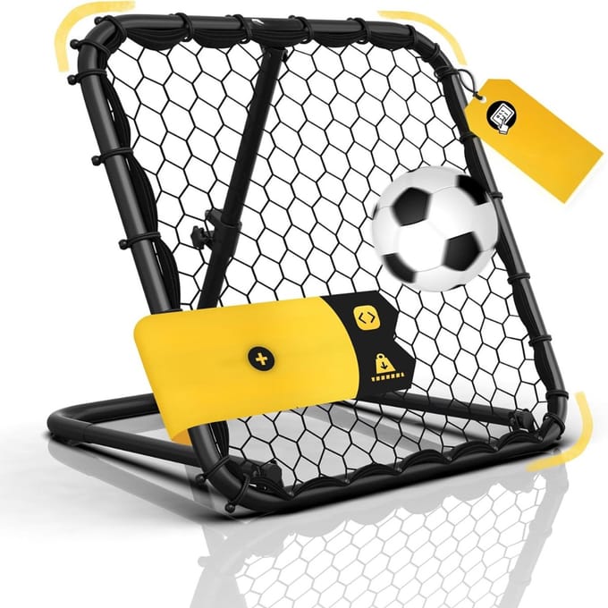 Core® Rebounder voetbal - Rebounder – Stuitbaltrainer – Verstelbaar – Zwart - 10cm x 10cm x 5cm