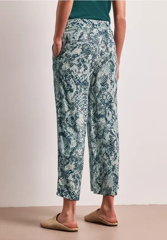 Broek met gedessineerde Wide Legs