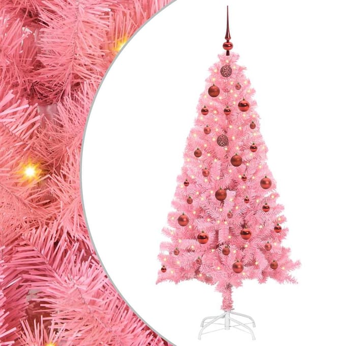 vidaXL - Kerstboom - Roze - 150 - cm - PVC
