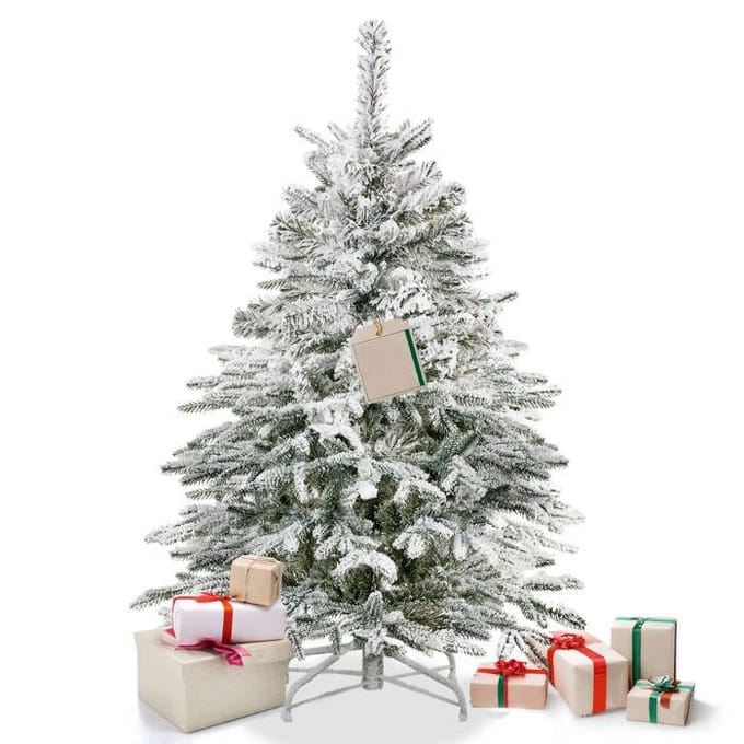 Springos Besneeuwde Kunstkerstboom - Spar Lux - 385 Takken - 220 CM