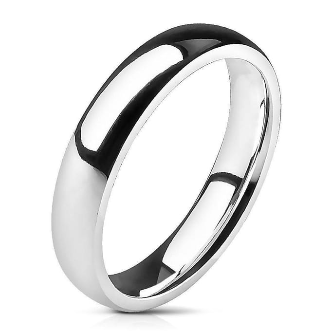 Glow - Ring Heren - Ring Zilver - Zilveren Ringen - Dames Ring - Ring Mannen - Mannen Ring - Afgeronde Hoek