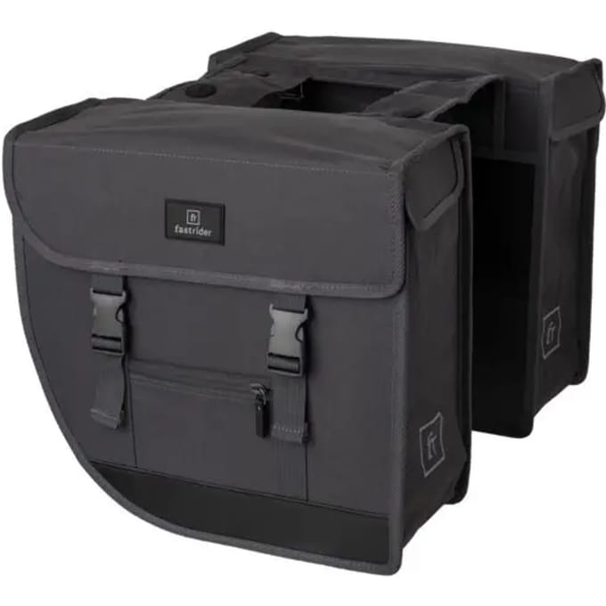 Fastrider Hybride - Dubbele Fietstas - Waterafstotend - 26 liter - Grijs
