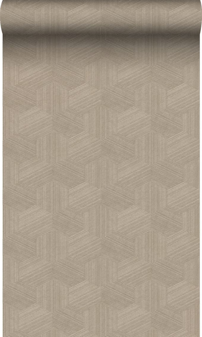 Origin Wallcoverings behang grafisch 3D motief beige - 50 x 900 cm - 347994