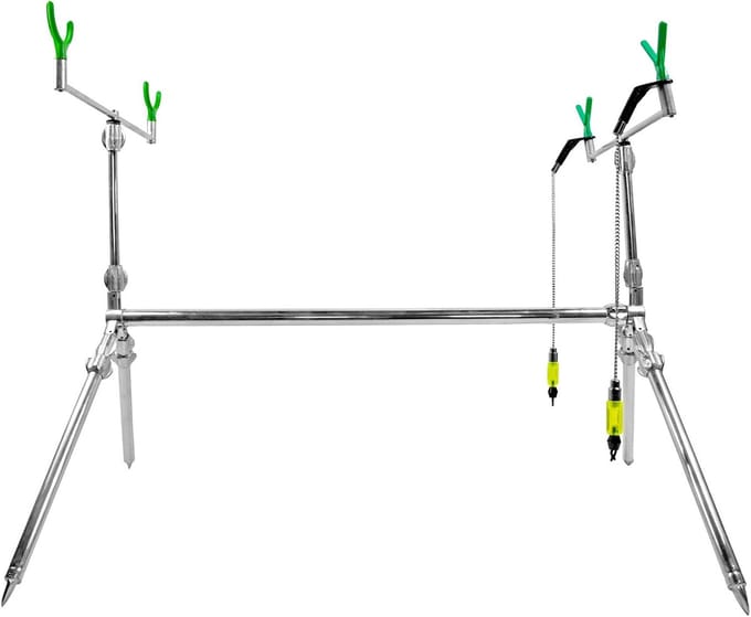 Hengelhouder Set - Vissteun Pod - Vissen Stabiliteit - Uitschuifbaar Lichaam - 7 Inch Staanders - Meerkleurig