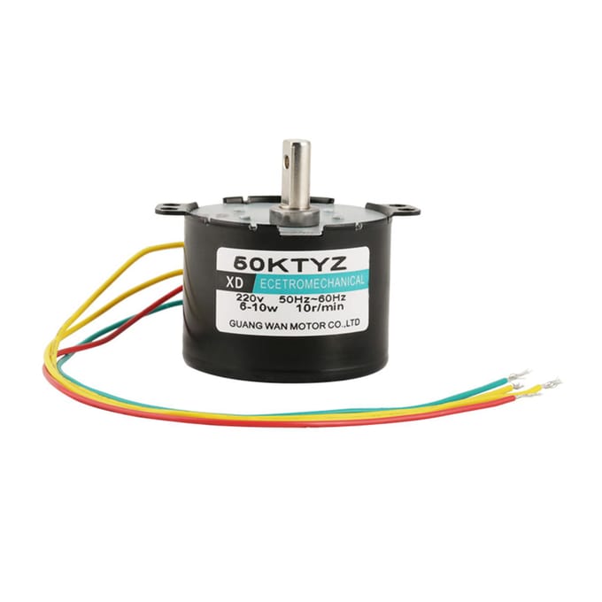 1 STuks AC220V Miniatuur Lage Snelheid Groot Koppel Synchrone Motor CW CCW (10 tpm)